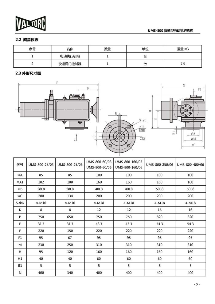 VALTORC快速型電動執(zhí)行器